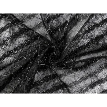 Šifon s ozdobnou nitkou s metalickým efektem