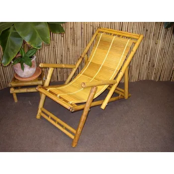 Zahradní lehátko Bambusové lehátko natural vzhledové vady