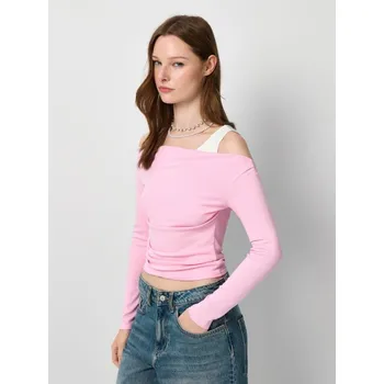 Dámské tričko Tričko s dlouhými rukávy - S - House - růžový - 533GX-30X