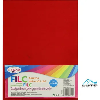 Luma filc 1mm dekorační, 20x30cm červený