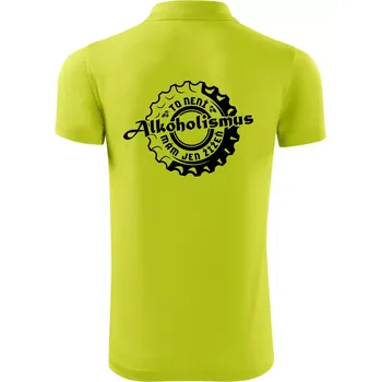 Pánská košile Alkoholismus pivo - Polokošile Victory sportovní (dresovina) - XL ( Limetková )