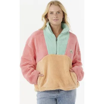 Pánská móda Mikina Rip Curl BLOCK PARTY POLAR FLEECE Pink velikost XS