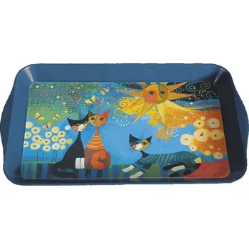 Tác Rosina Wachtmeister Dolce vita 19*32 cm (Tác, podnos s kočkami)