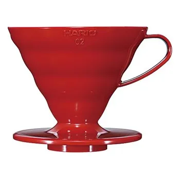 Kávovar Hario V60-02 Dripper plastový červený
