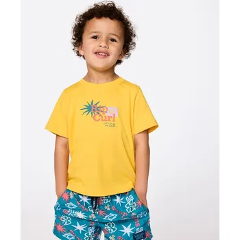 Chlapecké oblečení Tričko Rip Curl LET'S SEE THE WAVES TEE -BOY Dark Yellow velikost 5-6