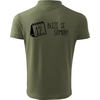 Pánská košile Blíží se Sámday - Polokošile pánská Pique Polo 203 - 5XL ( Khaki )