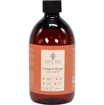 Masážní přípravek Tělový masážní olej Pomeranč a Zázvor (Orange & Ginger) - GAIA SPA Objem: 500ml