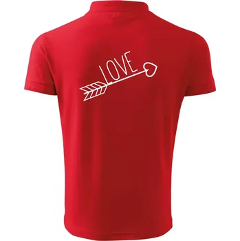 Pánská košile Love šíp - Polokošile pánská Pique Polo 203 - XL ( Červená )