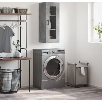 Koupelnový nábytek vidaXL Nástěnná skříňka 34,5 x 34 x 90 cm [828923] Barva: Betonová šedá