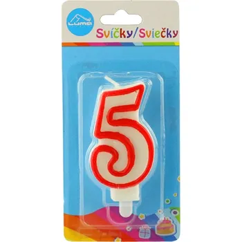 Svíčka Luma svíčka narozeninová č.5 75mm