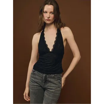 Dámská móda Krajková halenka - XS - House - černá - 406DT-99X
