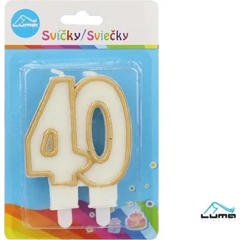 Svíčka Luma svíčka narozeninová č.40 75mm