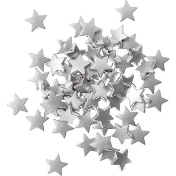 Korálek DP Craft Korálky hvězdičky 1,5cm 60ks stříbrné