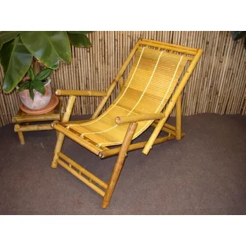 Zahradní lehátko Axin Trading s.r.o. Skládací polohovatelné lehátko bambus