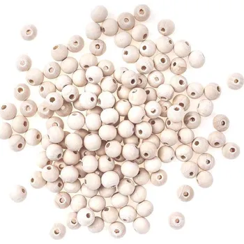 Korálek DP Craft Korálky dřevěné kulaté 10mm 40gr. nature