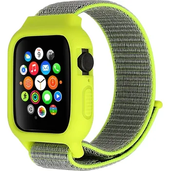 Příslušenství k chytrým hodinkám Nylonový řemínek s krytem pro Apple Watch 38/40/41mm Barva: Neonově zelená, Typ: 9