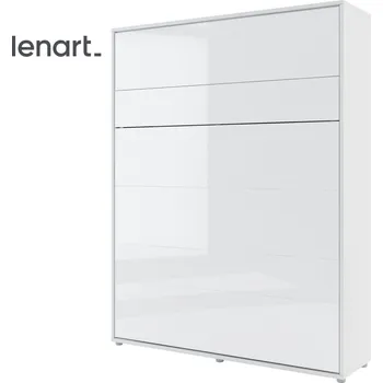 Postel Výklopná vysoká postel 160 REBECCA bílá lesk/bílá mat