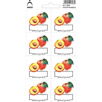 samolepka Arch Samolepky dekorační etikety-broskve 8ks