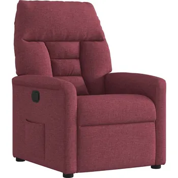 Křeslo vidaXL Polohovací křeslo textil [4015544] Barva: vínová červená