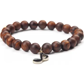 Náramek Náramek ze Santalového dřeva s notou - barva ořechu Barva: Černá