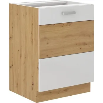 Stolarz-Lempert Kuchyňská skříňka Artisan bílý lesk - dolní 60 D 1F