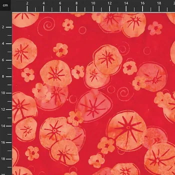 Hoffman 3381-404 bali batika oranžová bavlněná látka