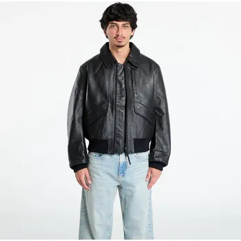Bunda Y-3 Leather Jacket Black XL