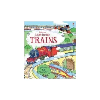 Cizojazyčná kniha Look Inside Trains