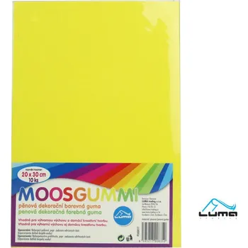 kreativní sada Luma Mosguma, MOOSGUMMI A4 světle žlutá pěnovka