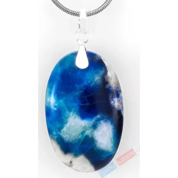 Přívěsek Unisex přívěsek z afghanitu QA, ovál cca 29 x 19 mm, stříbro Ag 925/1000, "andělská energie", RARITA (AFT6051P)