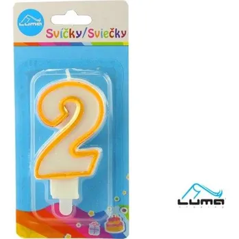Dortová svíčka Luma Svíčka narozeninová č.2 zlatá