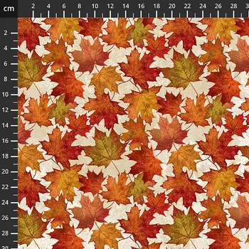 Northcott 556-407 Stonehenge Oh Canada vícebarevná bavlněná látka