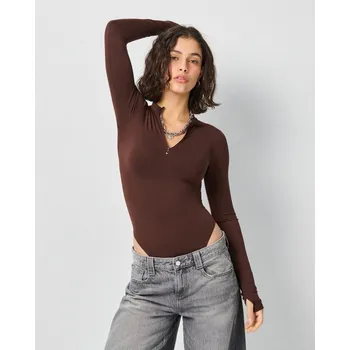 Oblečení a móda Body s&nbsp;dlouhými rukávy - XL - House - hnědý - 430HH-88X