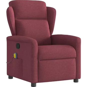 Masážní křeslo vidaXL Masážní polohovací křeslo textil [4015587] Barva: vínová červená
