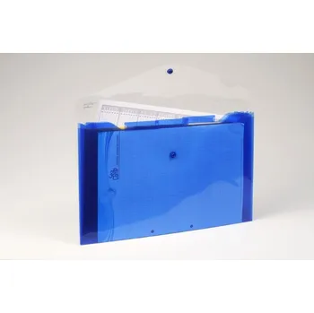 Aktovka na dokumenty Karton P+P deska s drukem A4 3 přihrádky modrá