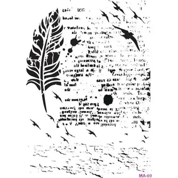 Ostatní Šablona Cadence, 21x30 cm Peří a písmo