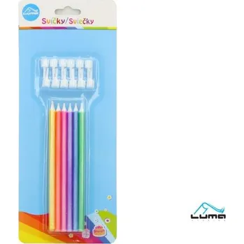 Dortová svíčka Luma svíčky 12 ks PARTY Perleť