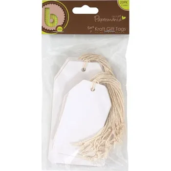 Dárková visačka Docrafts Visačky sada 2 velikosti bílé (20ks)