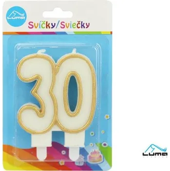 Svíčka Luma svíčka narozeninová č.30 75mm