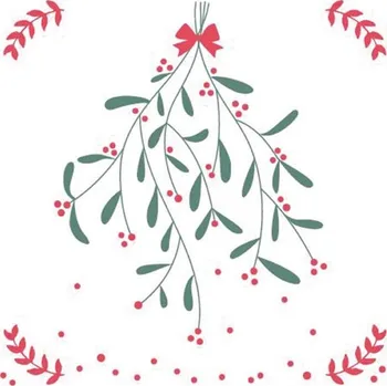 Papírový ubrousek MFP Ubrousek P 33x33cm vánoční Jmelí