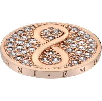 Přívěsek Přívěsek Hot Diamonds Emozioni Infinity Rose Gold Coin Průměr 25 mm