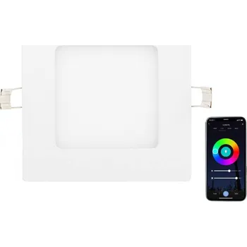 LED panel LEDSVITI TUYA-AZ-SQ-5 Bílý hranatý vestavný LED panel 120x120mm 6W SMART TUYA RGB CCT