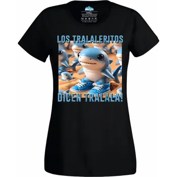 Dámské tričko Los Tralaleritos Dicen Tralala! (Velikost: 4XL, Barva: Černá)