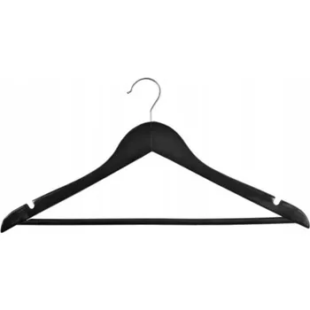 Ramínko Dřevěná ramínka RONDO 100 kusů - černá