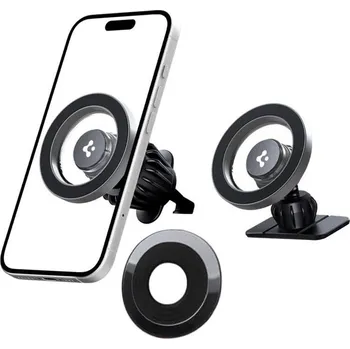 SPIGEN MFT13 MAGNETIC MAGSAFE DASHBOARD & VENT CAR MOUNT SILVER