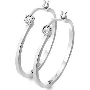 Náušnice Stříbrné náušnice Hot Diamonds Hoops DE625