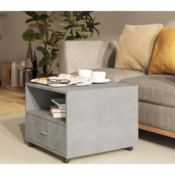 Konferenční stolek vidaXL Konferenční stolek 55 x 55 x 40 cm kompozitní dřevo [816939] Barva: Betonová šedá