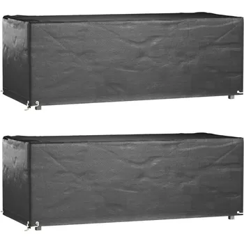 Krycí plachta vidaXL Plachty na zahradní nábytek 2 ks s 8 očky 192x82x65 cm obdélník [3155349]