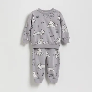 Chlapecká mikina Reserved - Bavlněná souprava s potiskem - hroznová - 382FP-48X - 382FP-48X-74