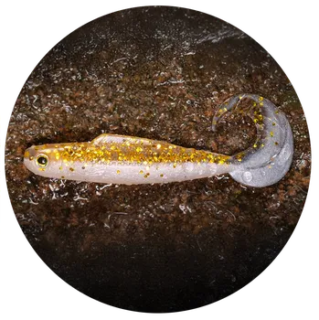 Umělá nástraha RedBass Gumová Nástraha Twister Kixter Gold/Silver GT - L 100 mm